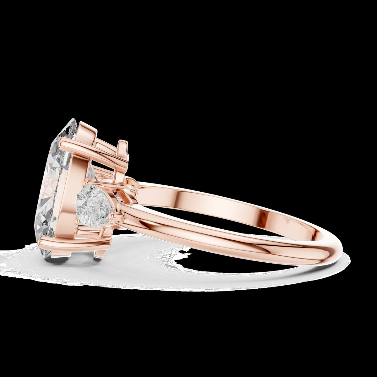 Lab-Grown Diamond Ring LR-0054 in yellow metal