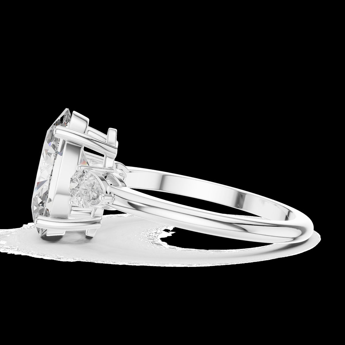 Lab-Grown Diamond Ring LR-0054 in rose metal