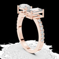 Lab-Grown Diamond Ring LR-0055 in rose metal