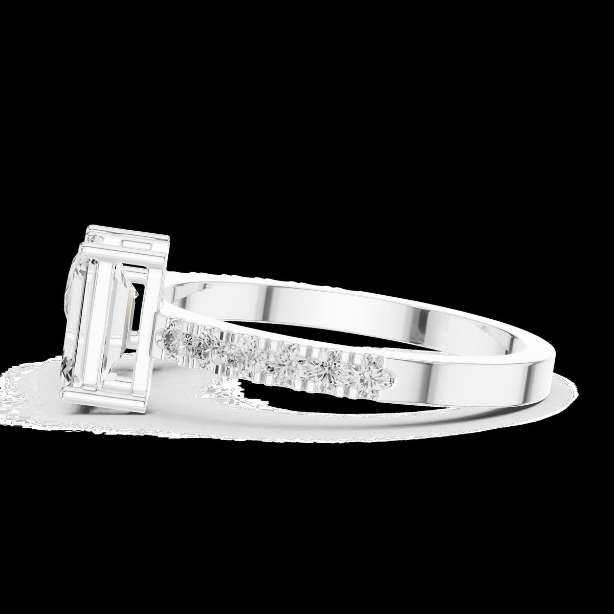 Lab-Grown Diamond Ring LR-0055 in rose metal