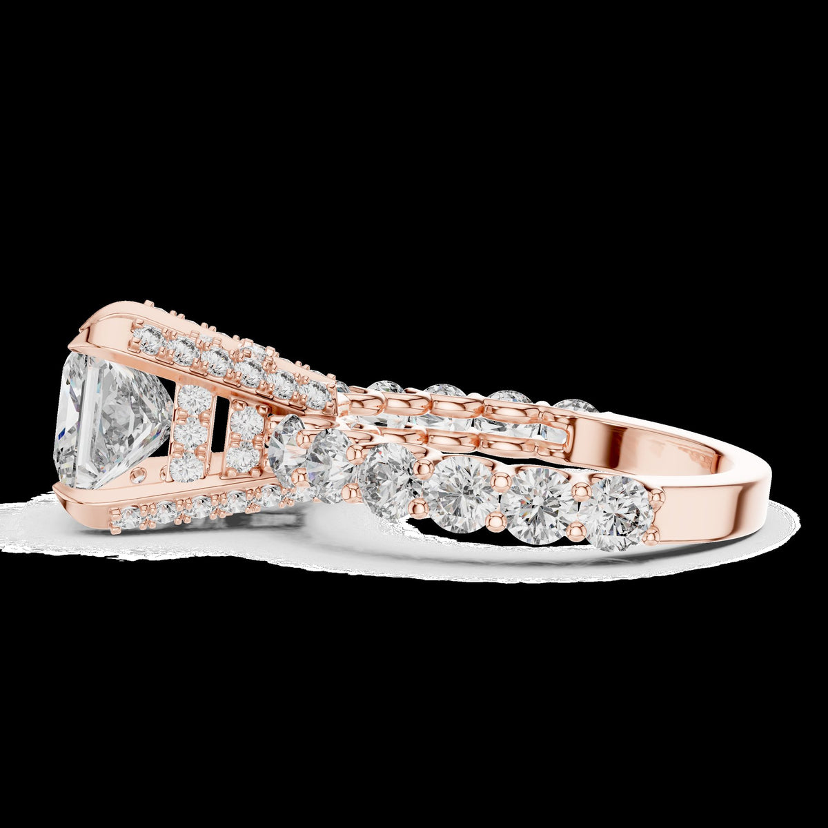Lab-Grown Diamond Ring LR-0057 in yellow metal