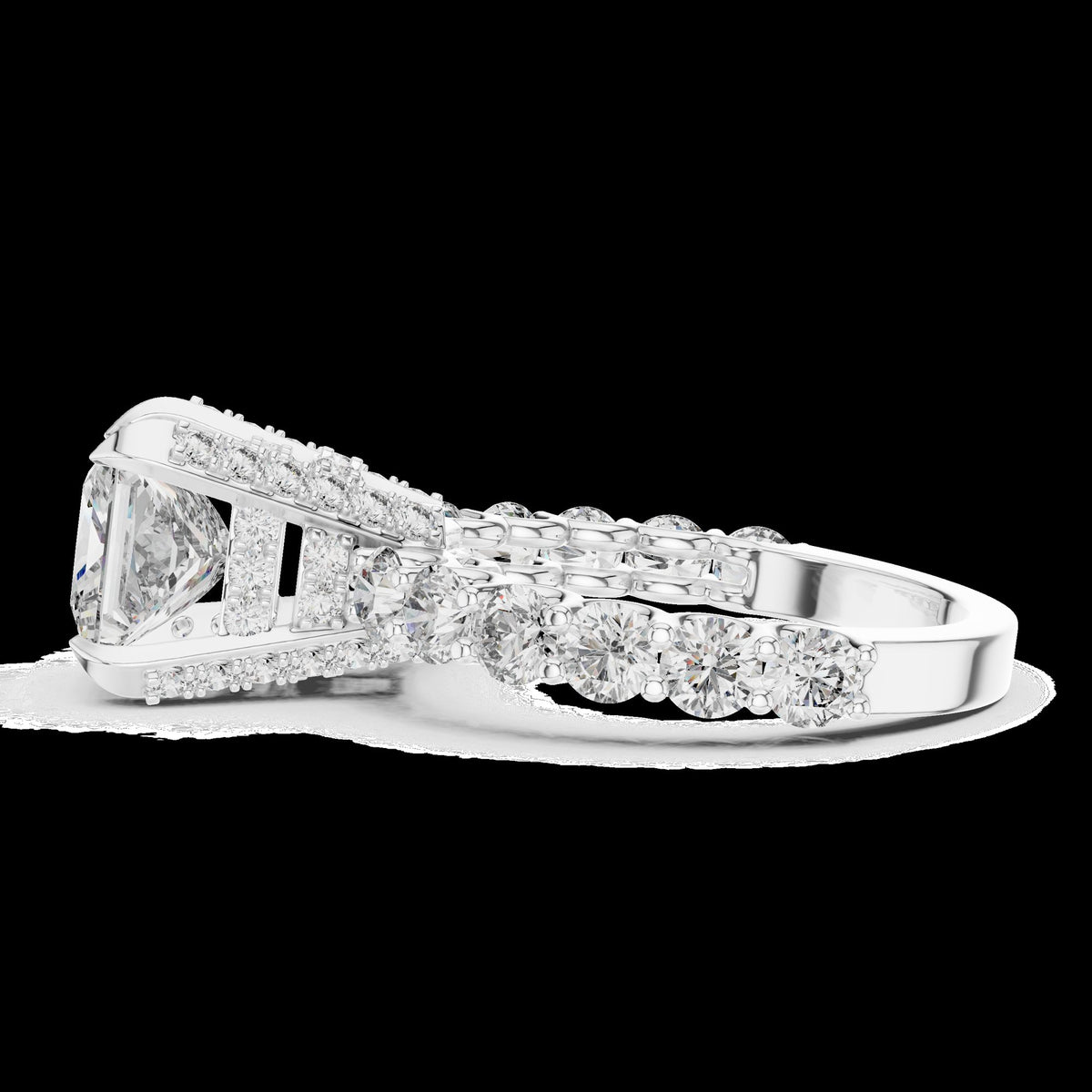 Lab-Grown Diamond Ring LR-0057 in rose metal