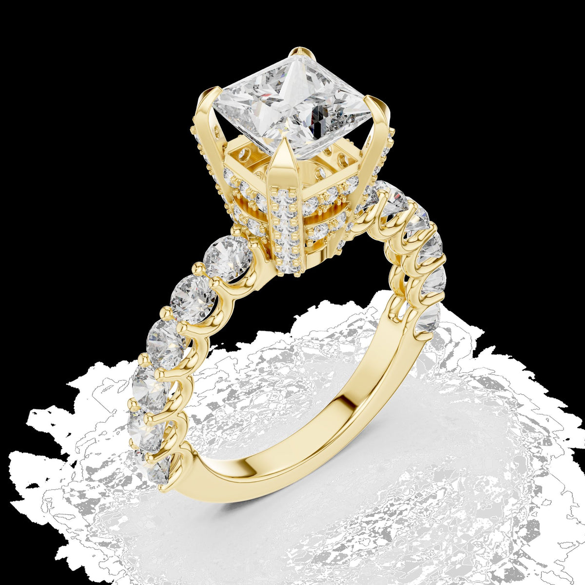 Lab-Grown Diamond Ring LR-0057 in rose metal