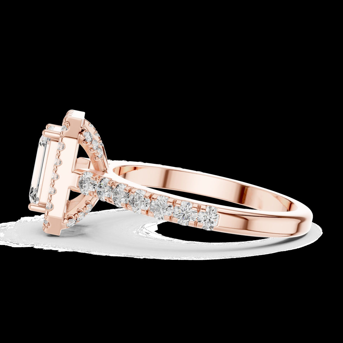 Lab-Grown Diamond Ring LR-0058 in yellow metal