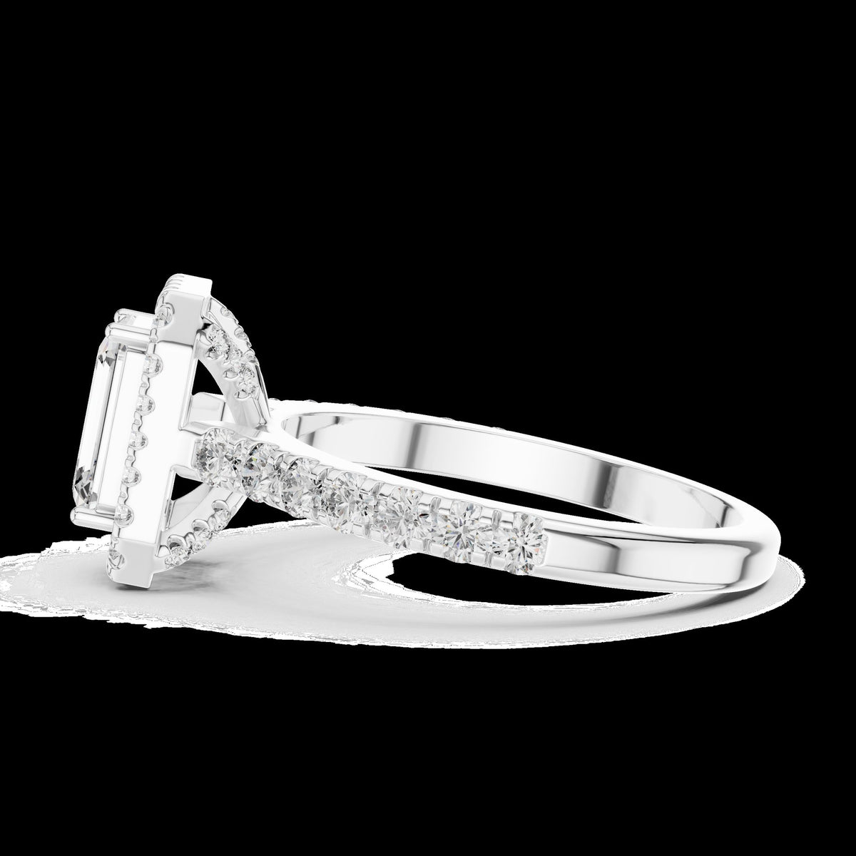 Lab-Grown Diamond Ring LR-0058 in rose metal
