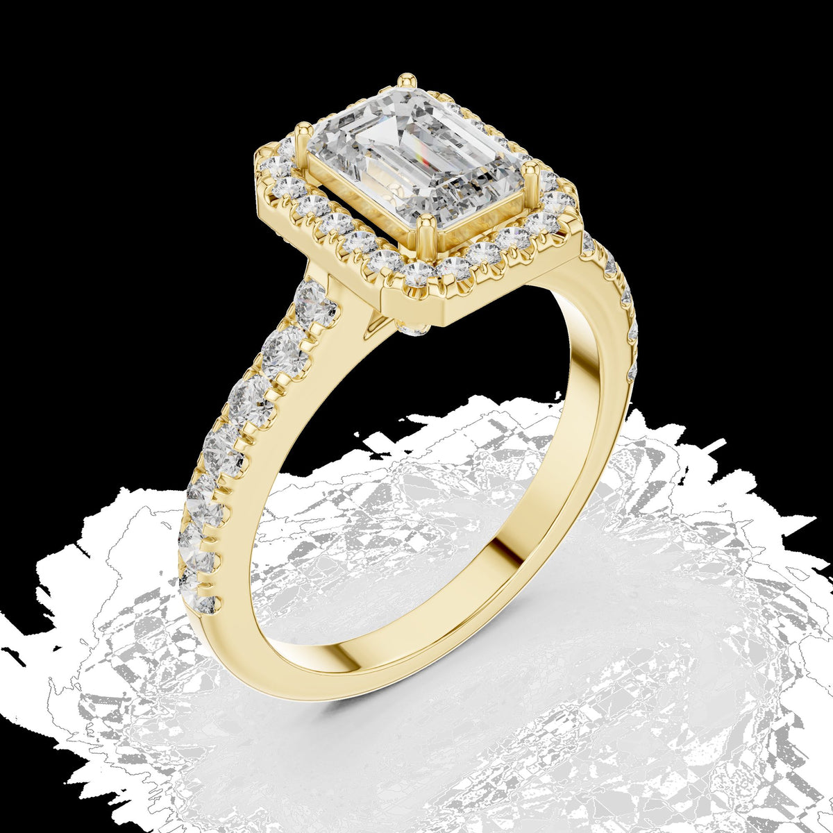 Lab-Grown Diamond Ring LR-0058 in rose metal