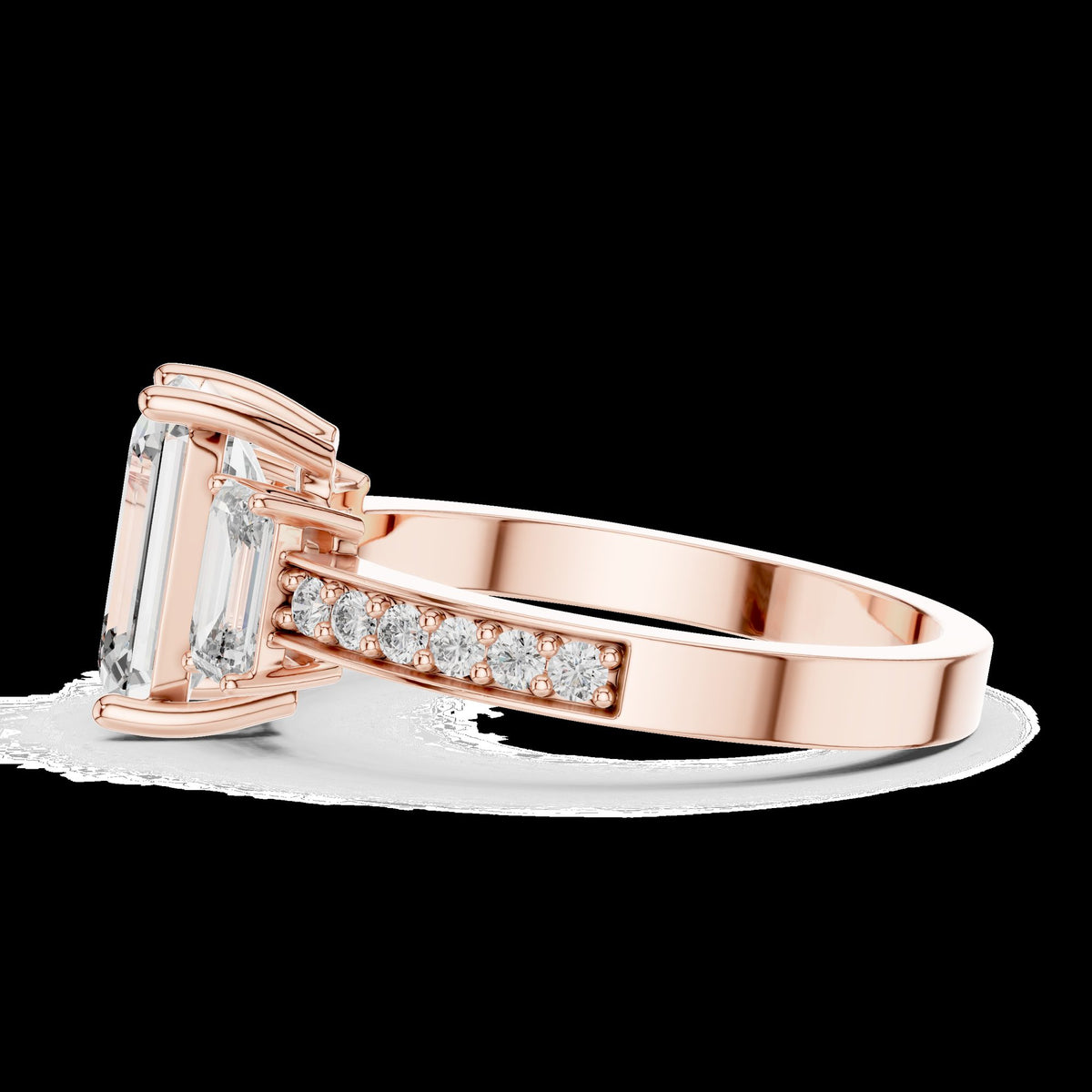 Lab-Grown Diamond Ring LR-0069 in yellow metal