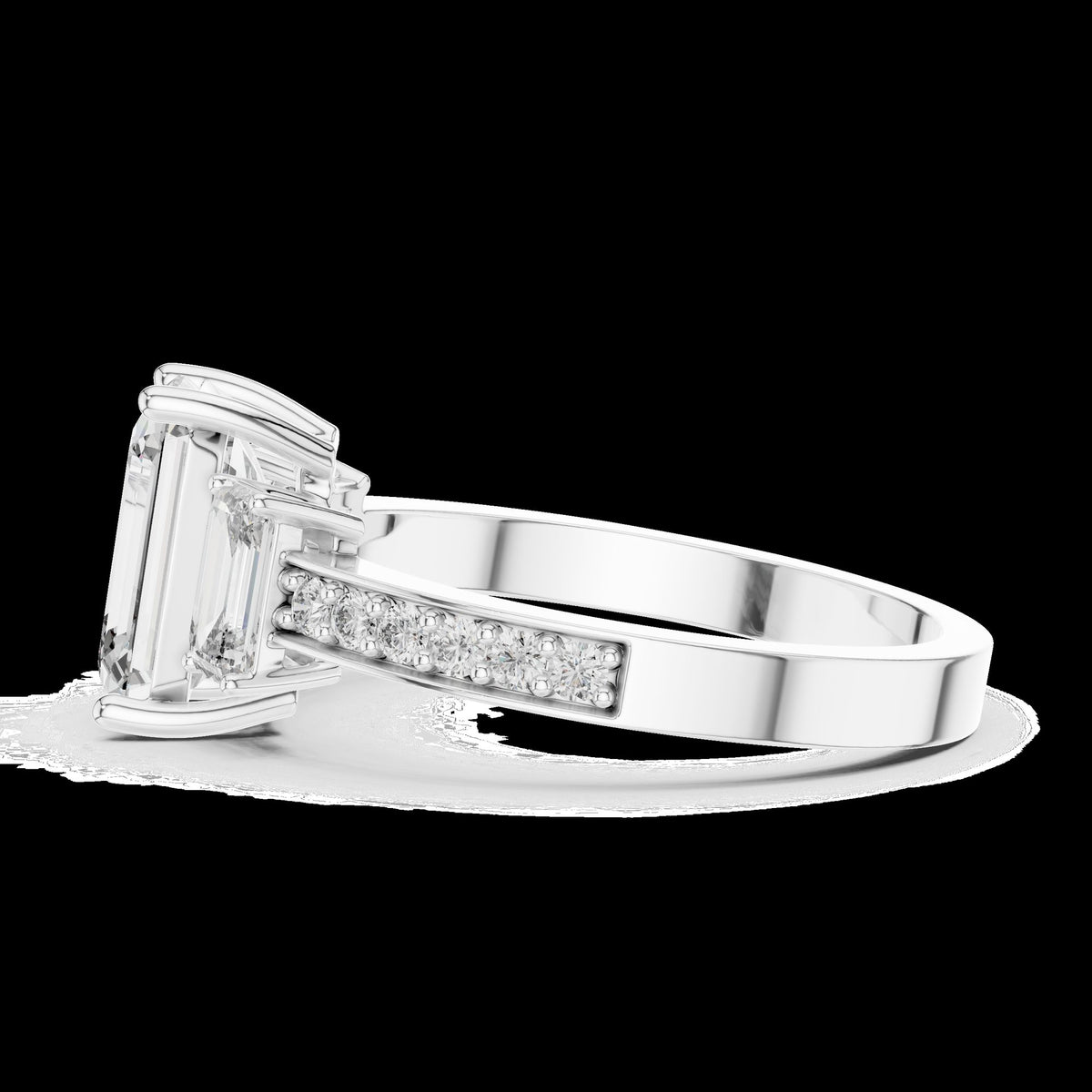 Lab-Grown Diamond Ring LR-0069 in rose metal
