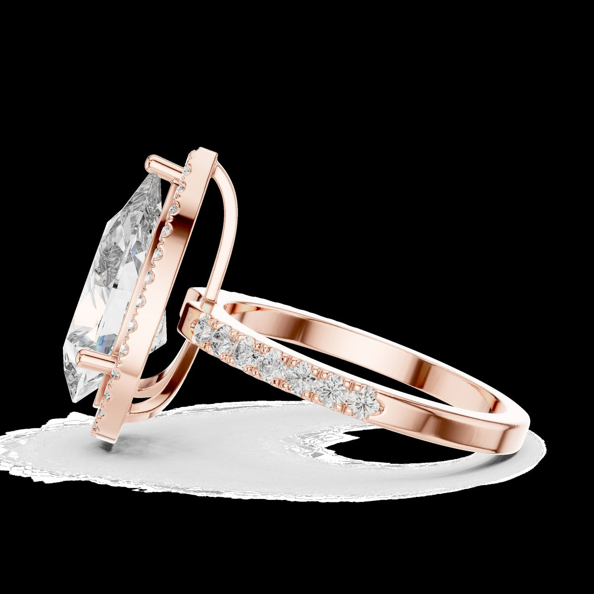 Lab-Grown Diamond Ring LR-0071 in yellow metal