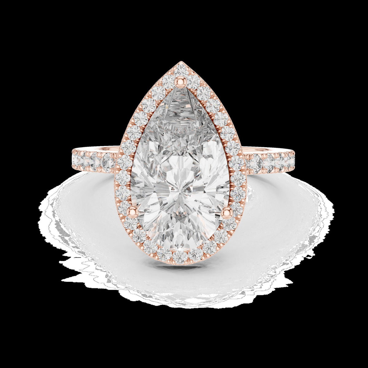 Lab-Grown Diamond Ring LR-0071 in rose metal