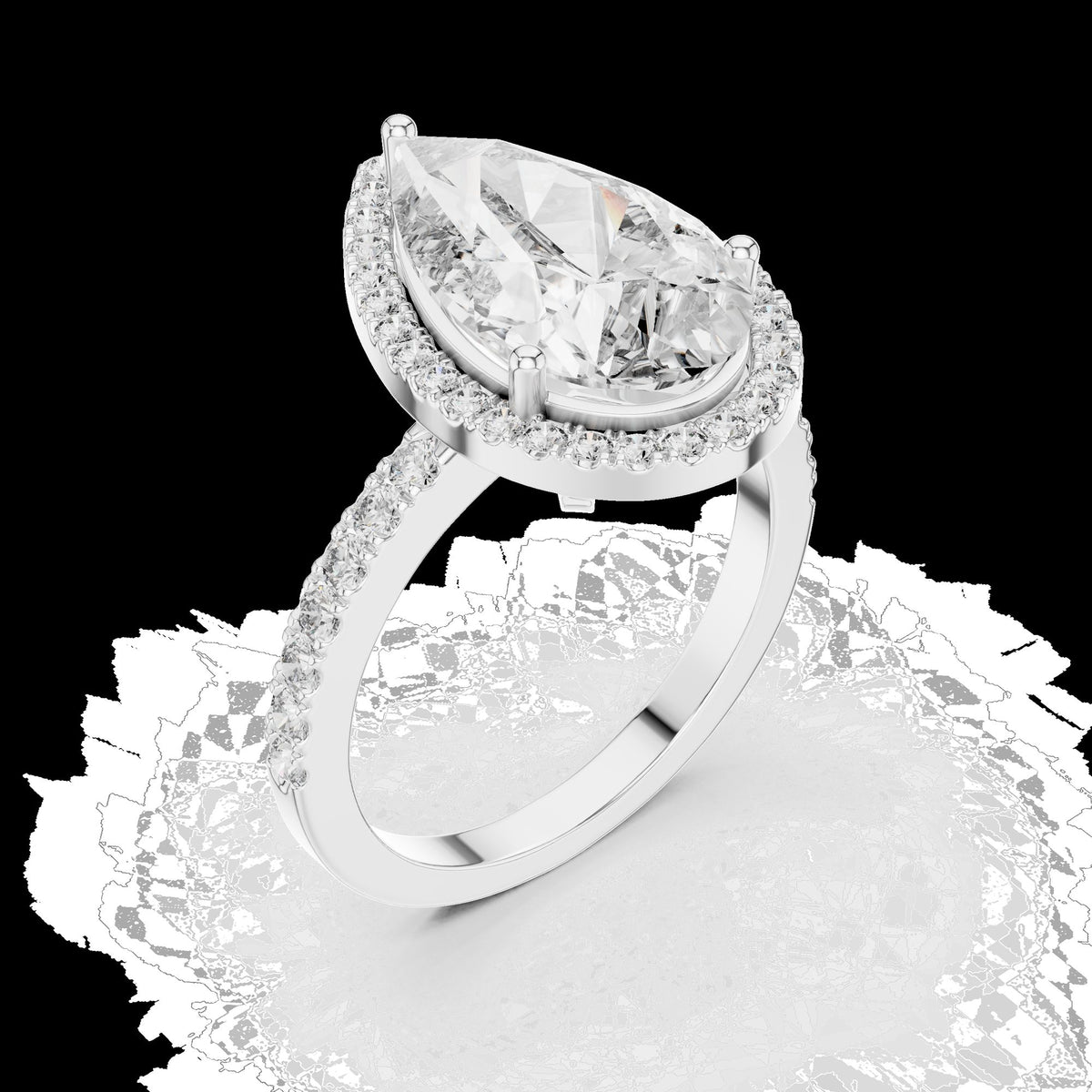 Lab-Grown Diamond Ring LR-0071 in yellow metal