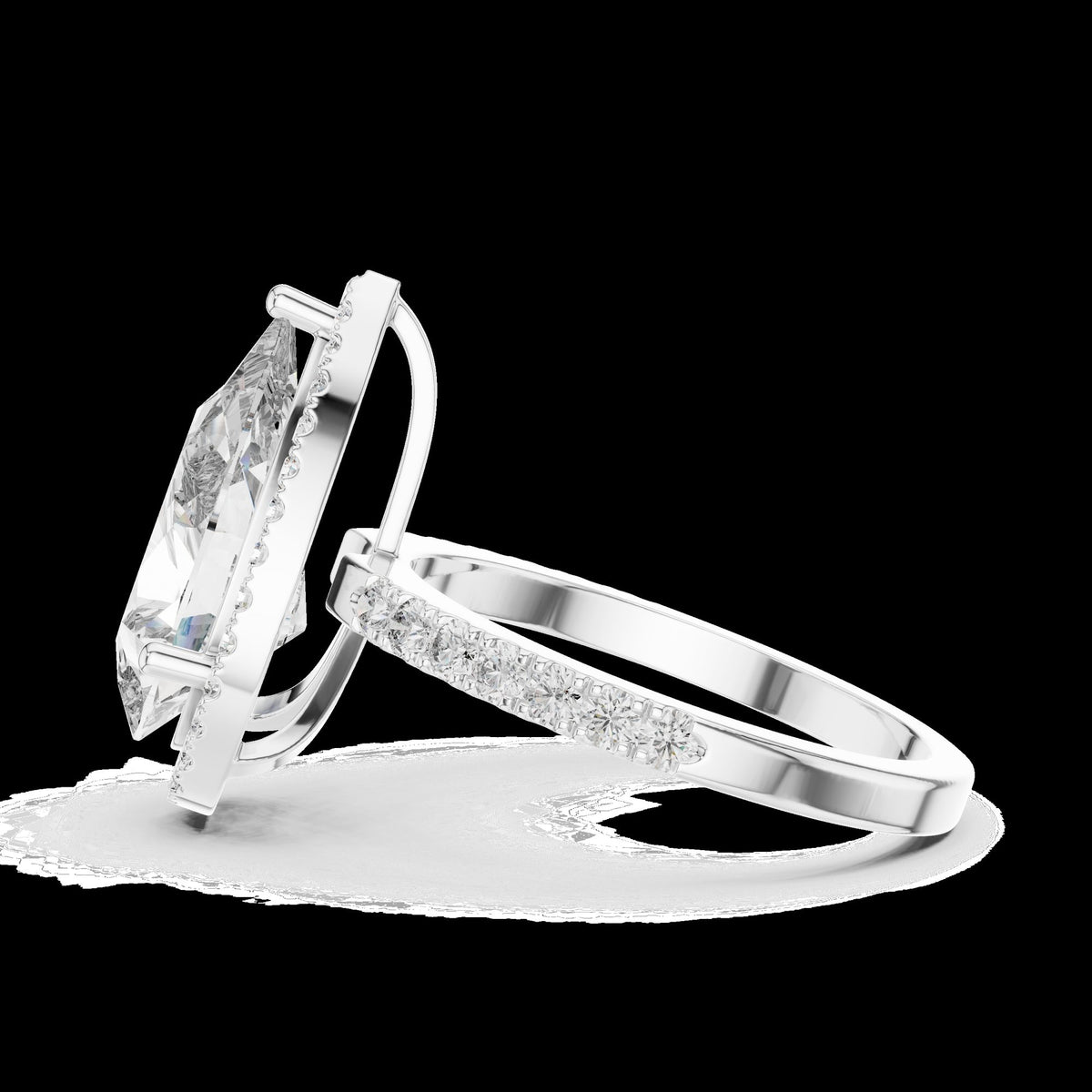 Lab-Grown Diamond Ring LR-0071 in rose metal
