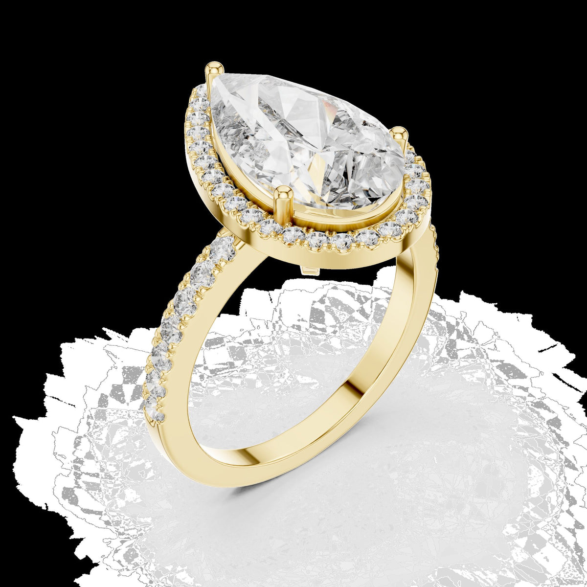 Lab-Grown Diamond Ring LR-0071 in rose metal