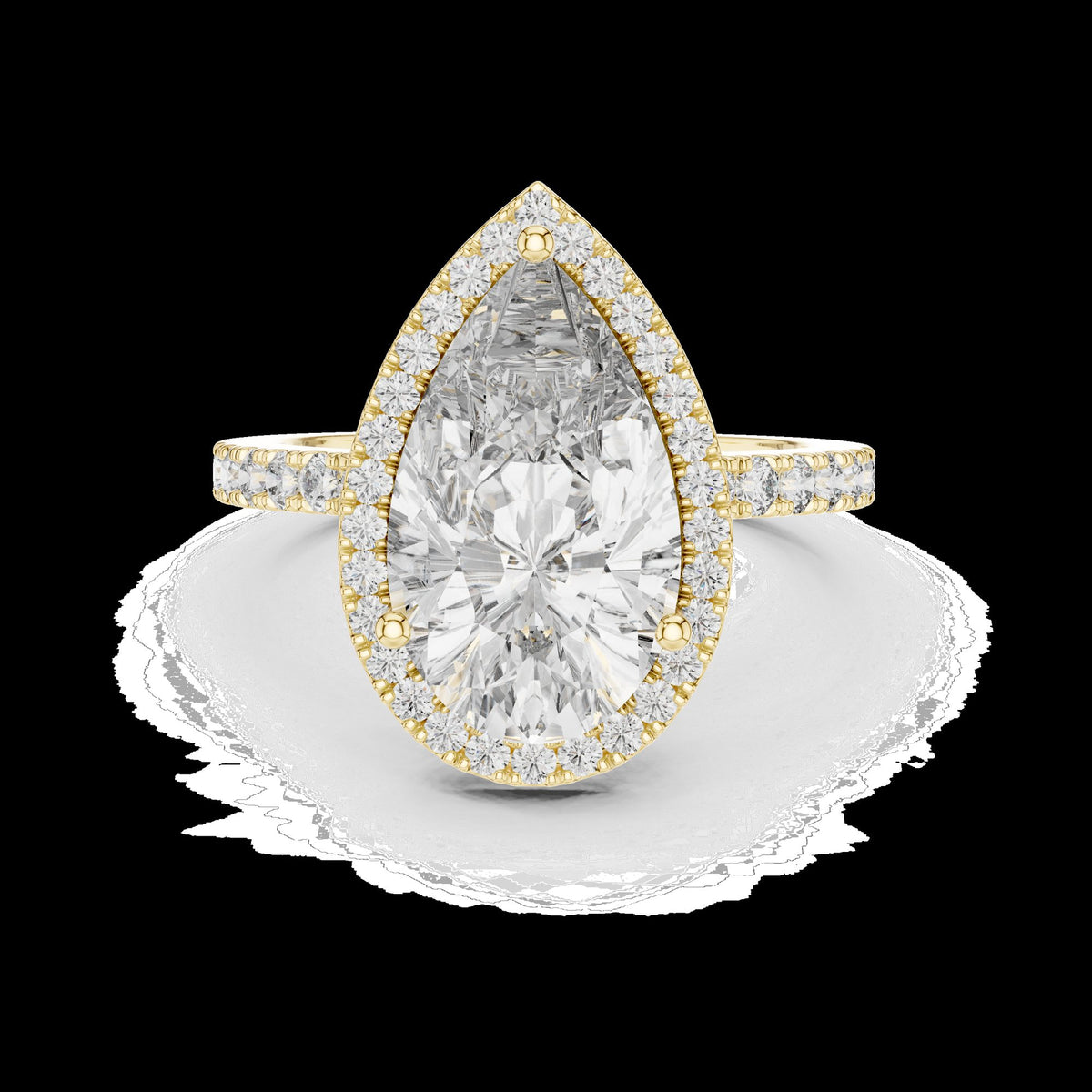 Lab-Grown Diamond Ring LR-0071 in yellow metal