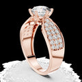 Lab-Grown Diamond Ring LR-0094 in rose metal