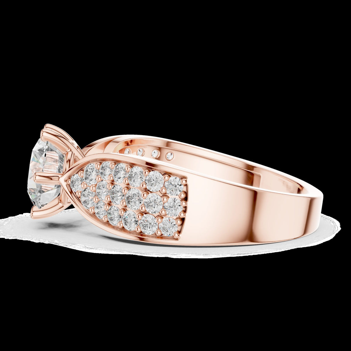 Lab-Grown Diamond Ring LR-0094 in yellow metal