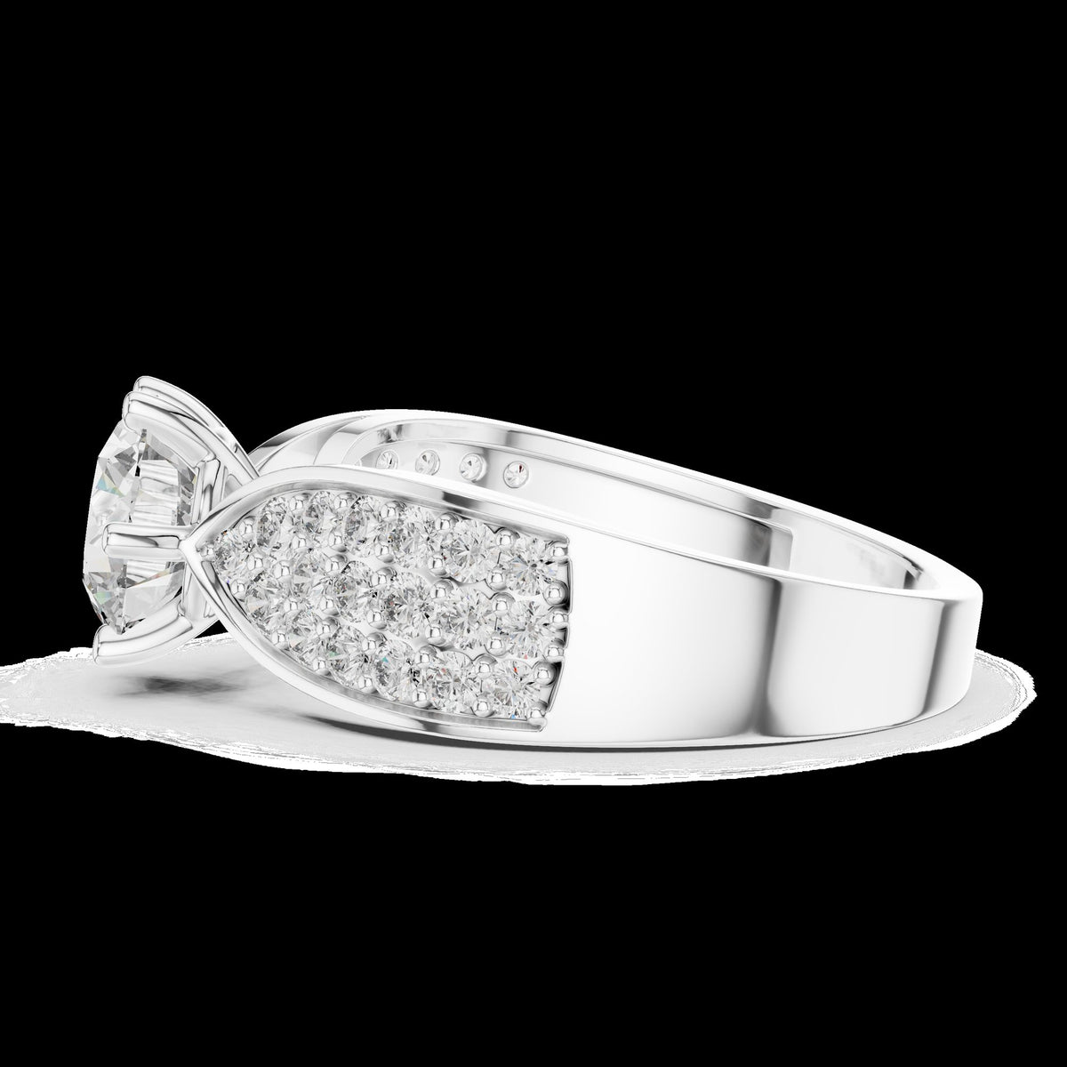 Lab-Grown Diamond Ring LR-0094 in rose metal