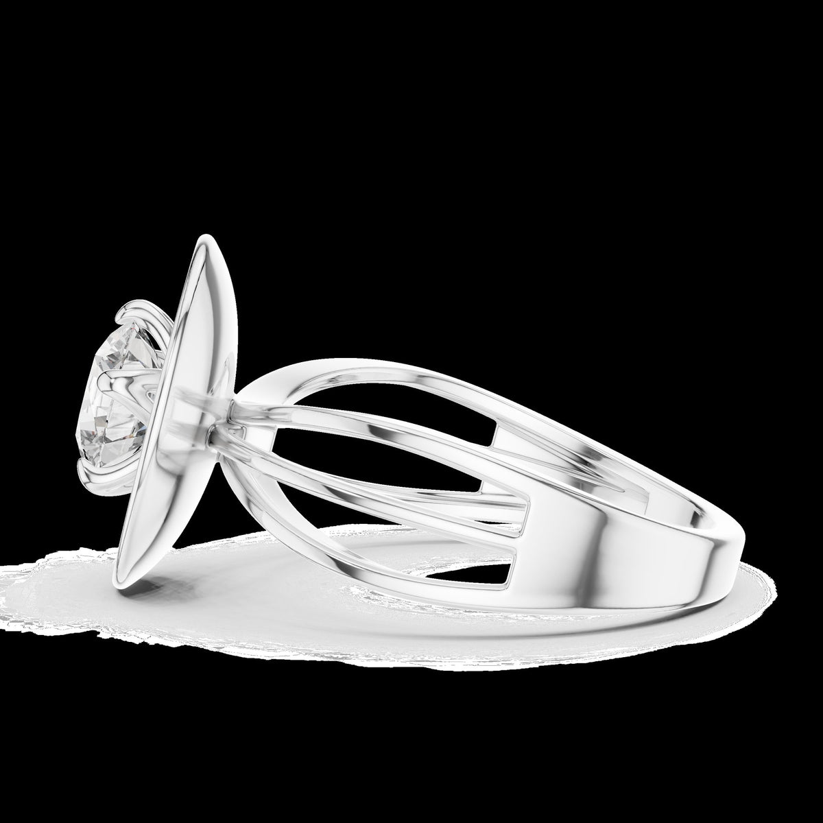 Lab-Grown Diamond Ring LR-0096 in rose metal