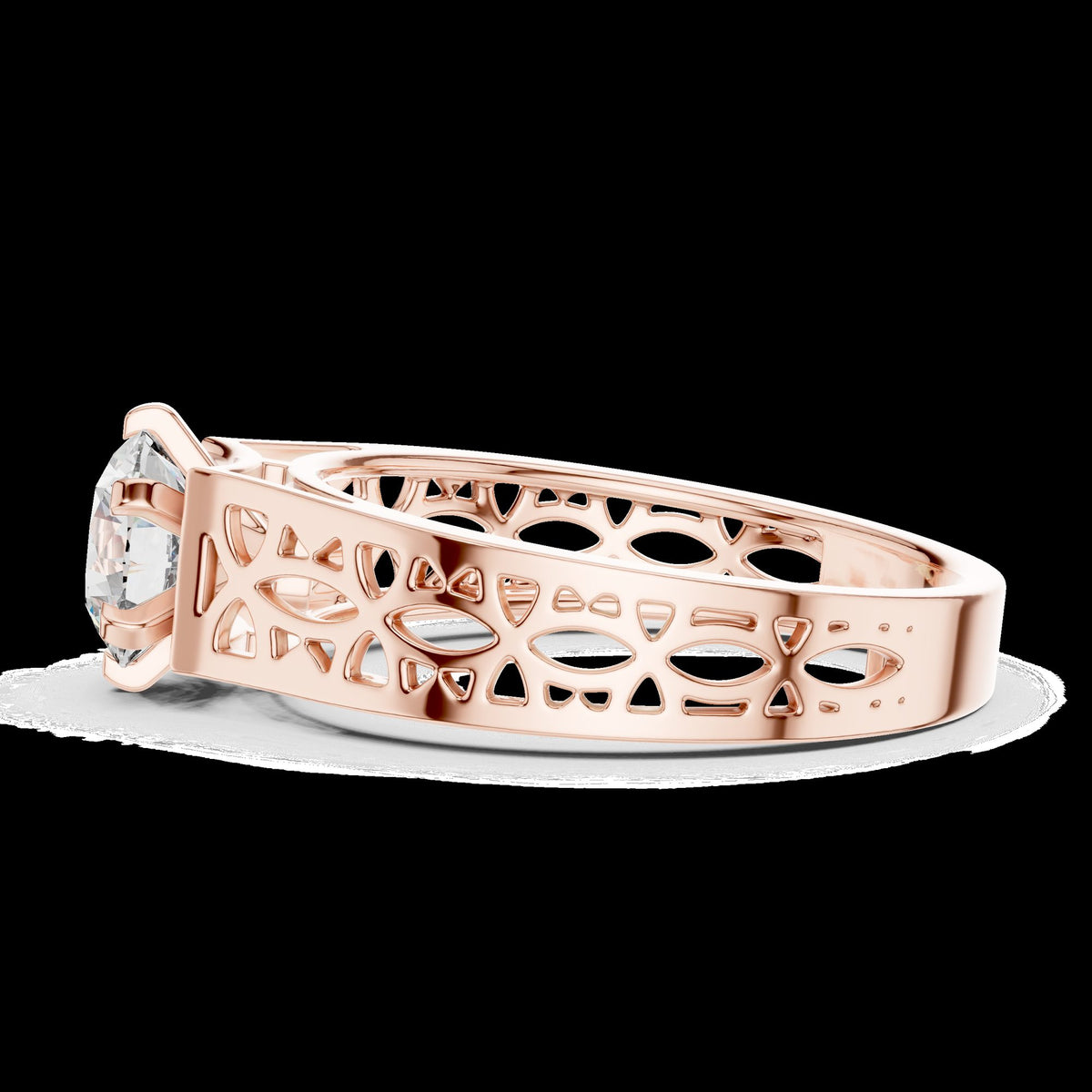 Lab-Grown Diamond Ring LR-0097 in yellow metal