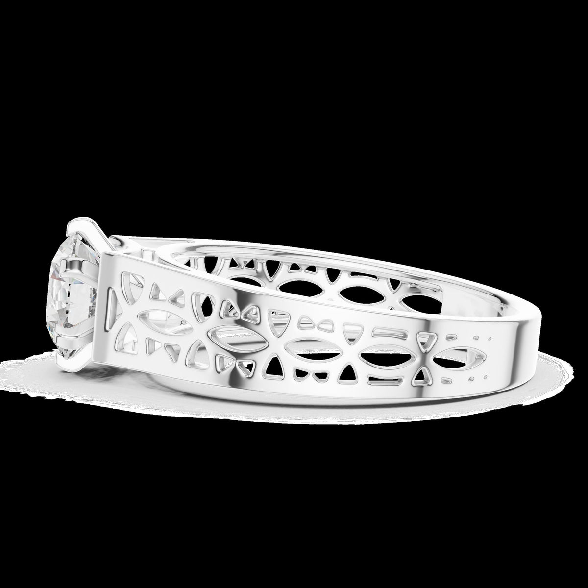 Lab-Grown Diamond Ring LR-0097 in rose metal
