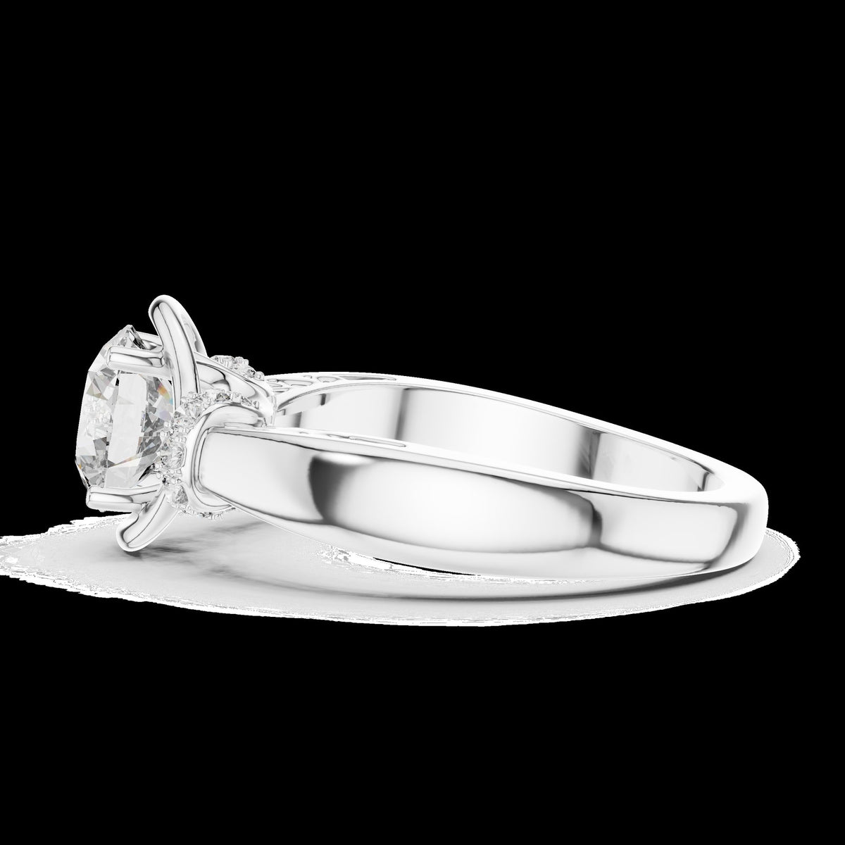 Lab-Grown Diamond Ring LR-0112 in rose metal