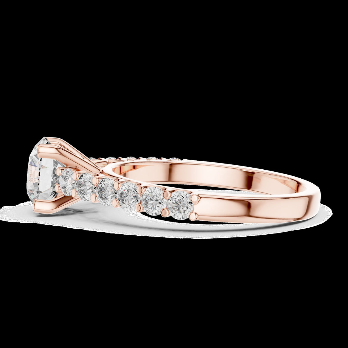 Lab-Grown Diamond Ring LR-0113 in yellow metal