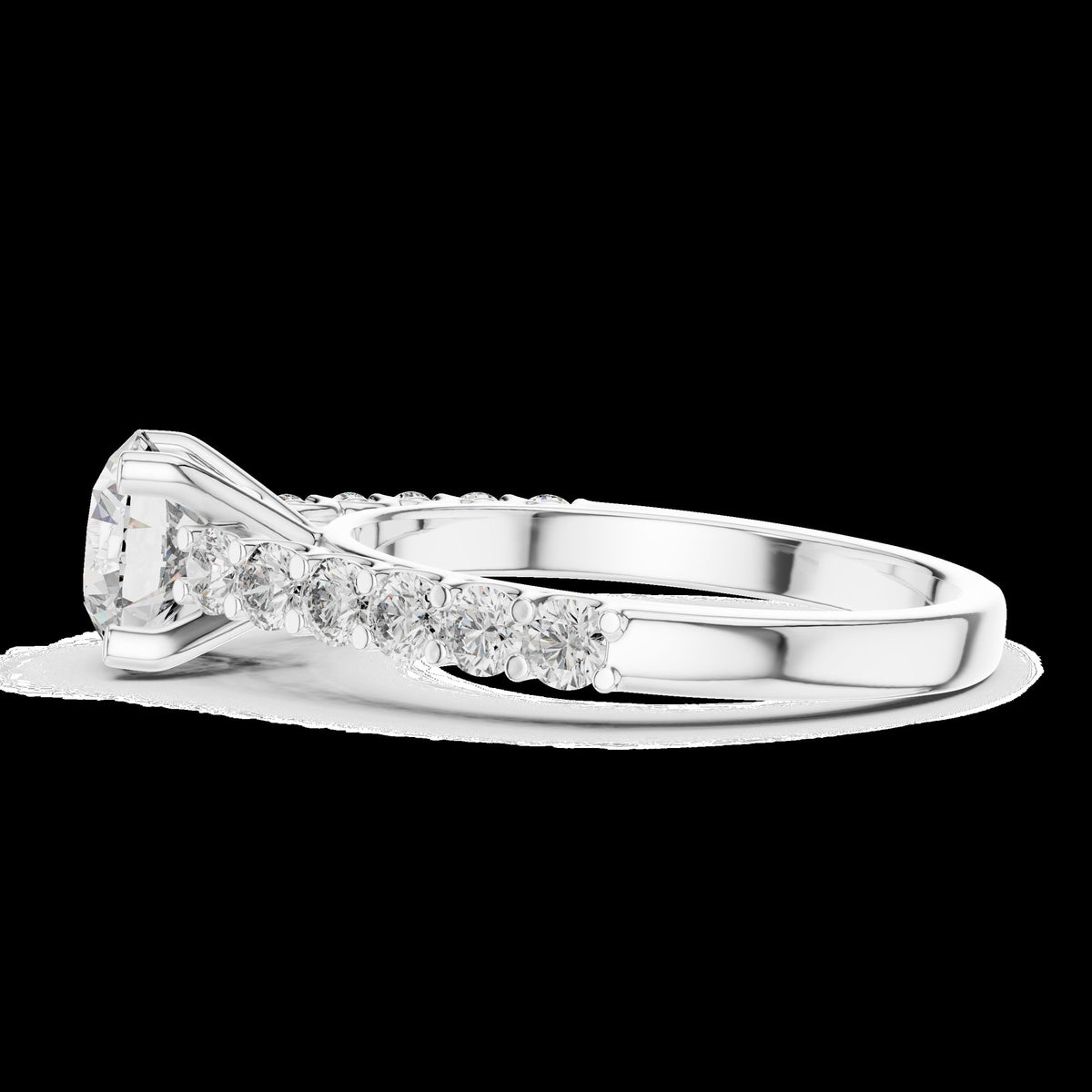Lab-Grown Diamond Ring LR-0113 in rose metal