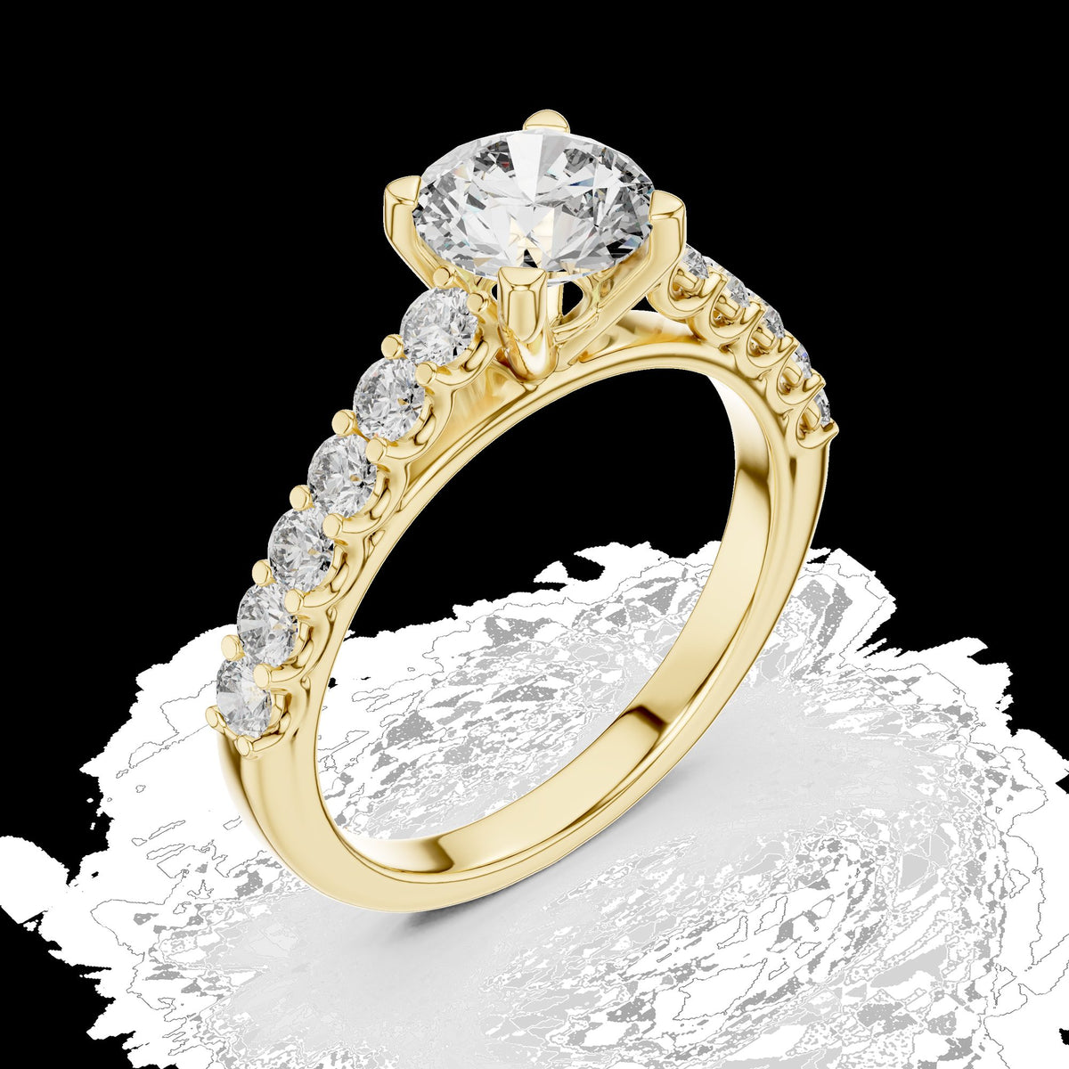Lab-Grown Diamond Ring LR-0113 in rose metal