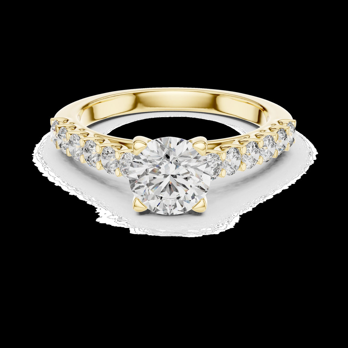 Lab-Grown Diamond Ring LR-0113 in yellow metal