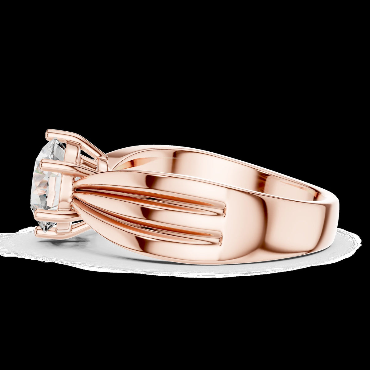 Lab-Grown Diamond Ring LR-0154 in yellow metal