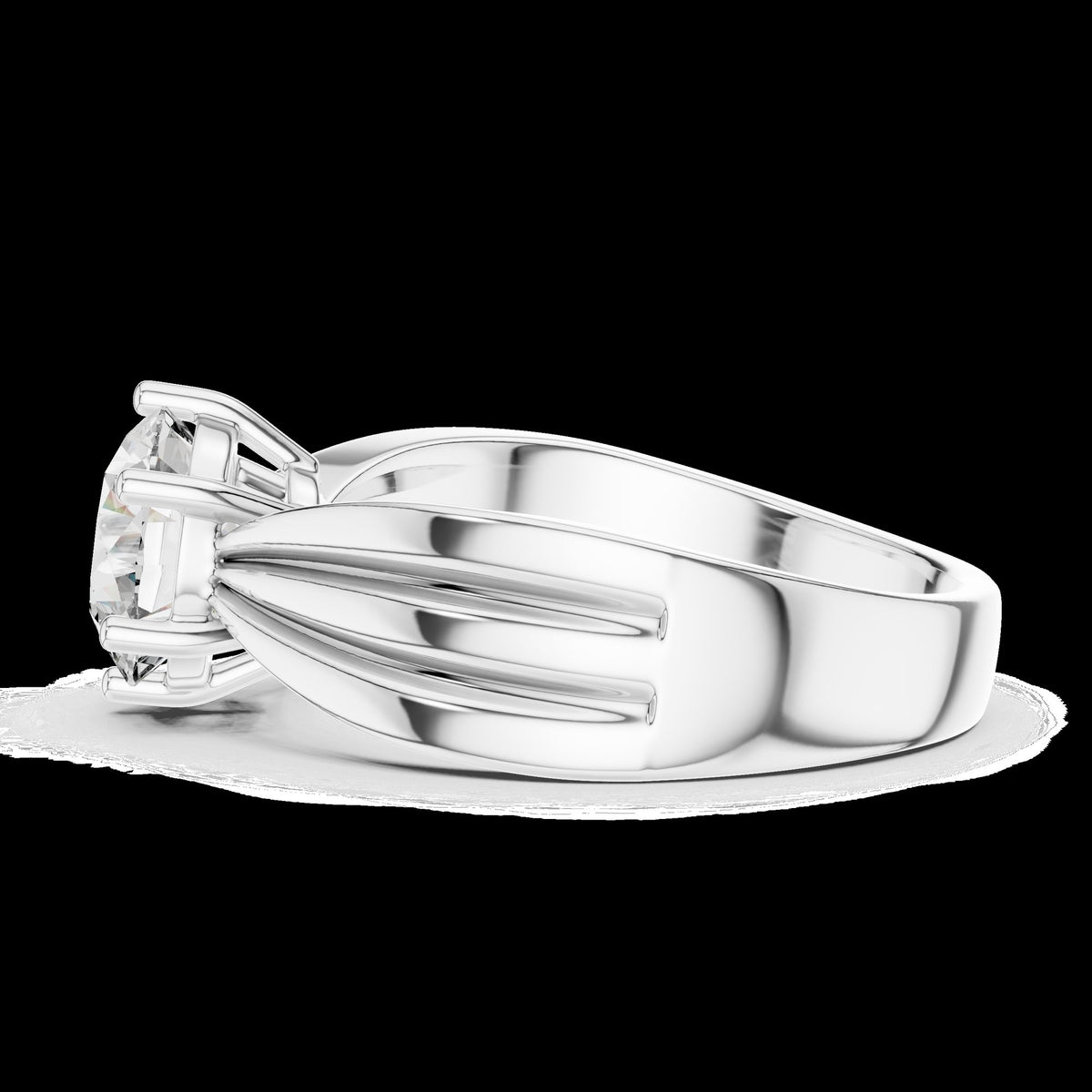 Lab-Grown Diamond Ring LR-0154 in rose metal