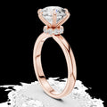 Lab-Grown Diamond Ring LR-0171 in rose metal