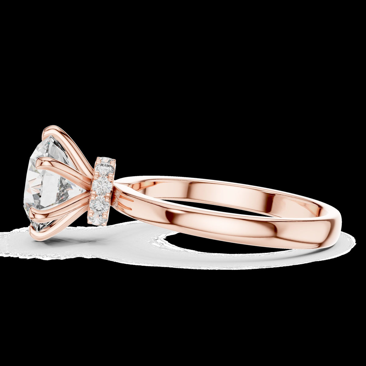 Lab-Grown Diamond Ring LR-0171 in yellow metal