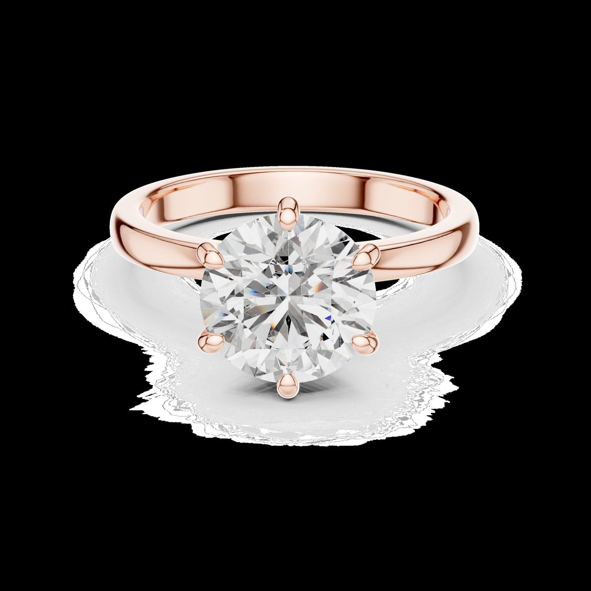 Lab-Grown Diamond Ring LR-0171 in rose metal