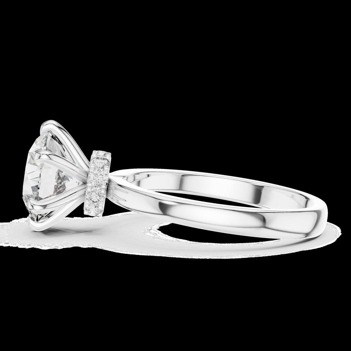 Lab-Grown Diamond Ring LR-0171 in rose metal