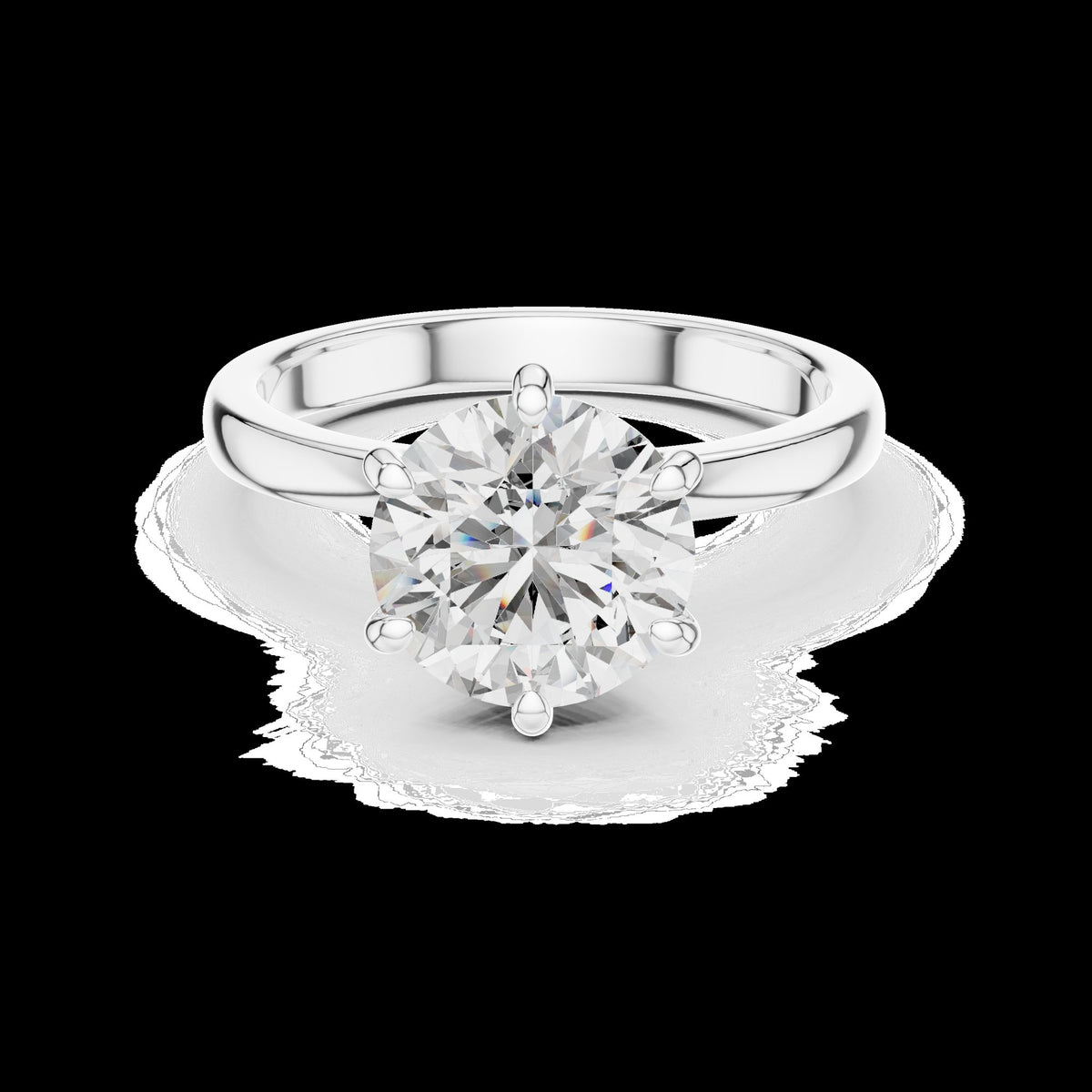 Lab-Grown Diamond Ring LR-0171 in white metal