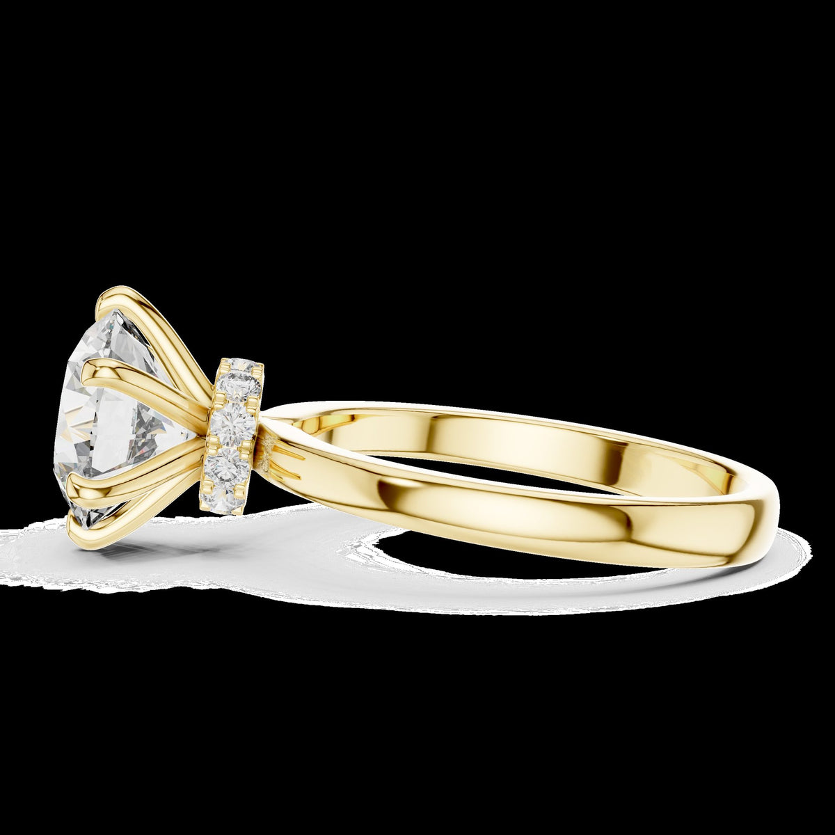 Lab-Grown Diamond Ring LR-0171 in white metal