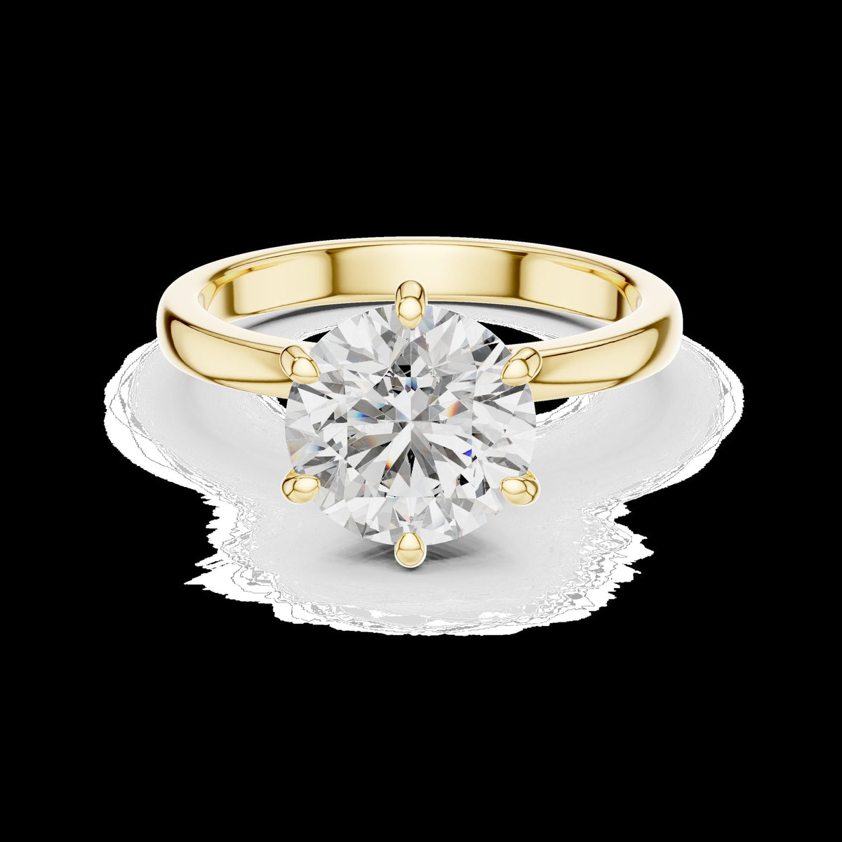Lab-Grown Diamond Ring LR-0171 in yellow metal
