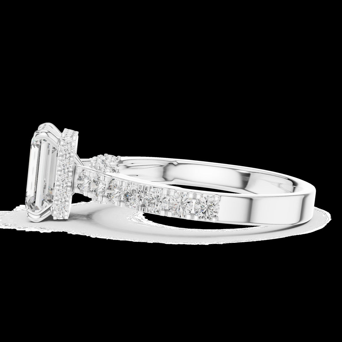 Lab-Grown Diamond Ring LR-0172 in rose metal