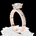 Lab-Grown Diamond Ring LR-0173 in rose metal
