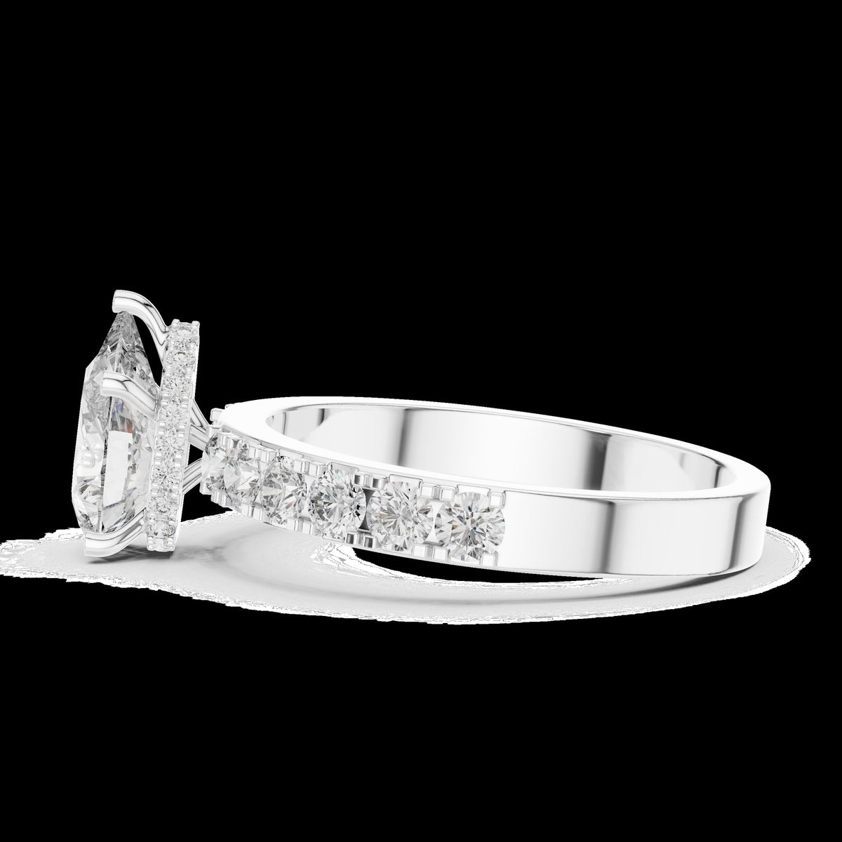 Lab-Grown Diamond Ring LR-0173 in rose metal
