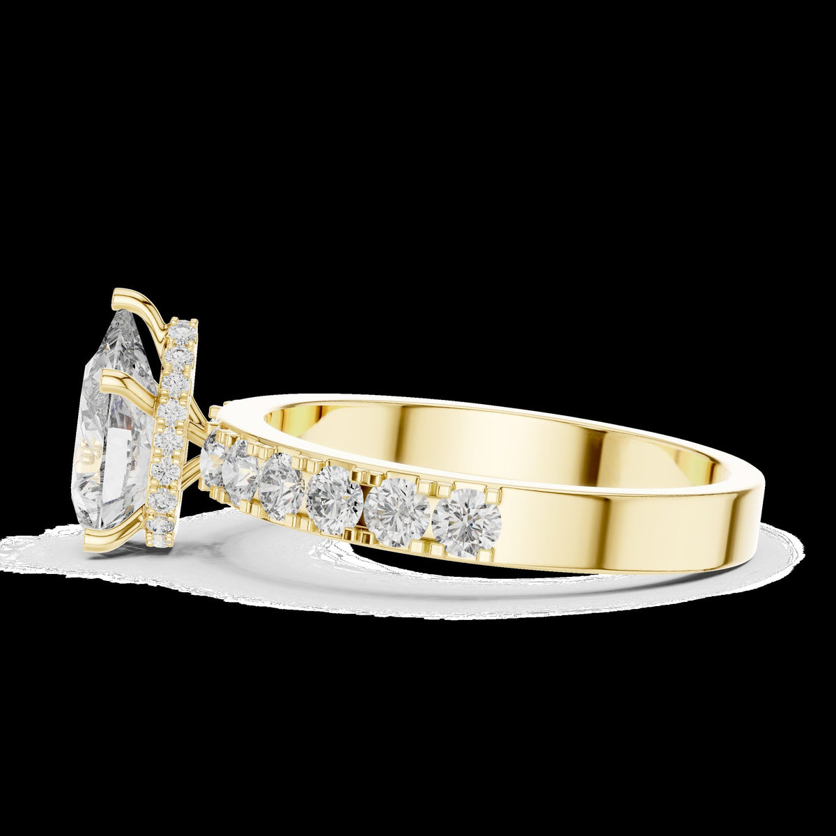 Lab-Grown Diamond Ring LR-0173 in white metal