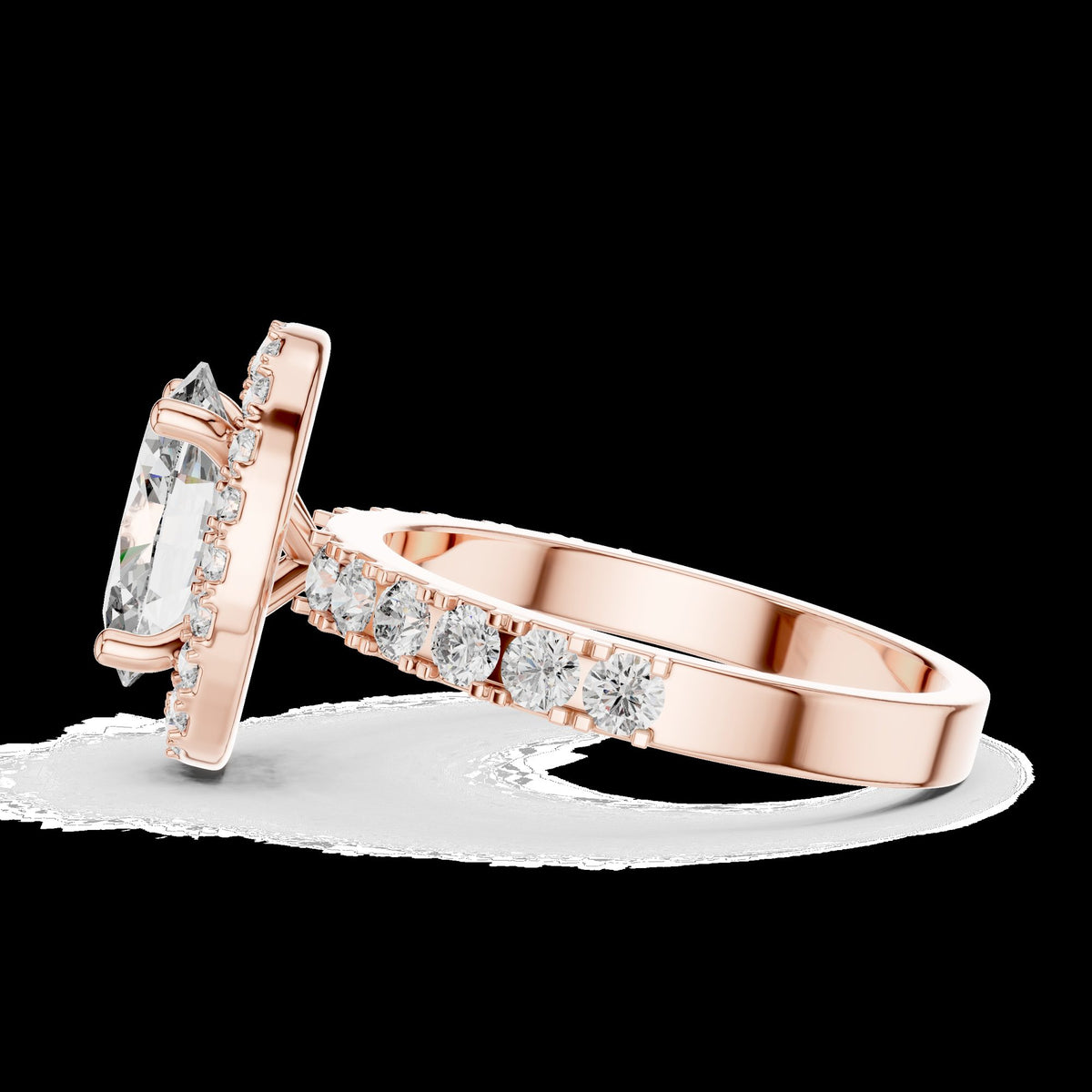 Lab-Grown Diamond Ring LR-0175 in yellow metal