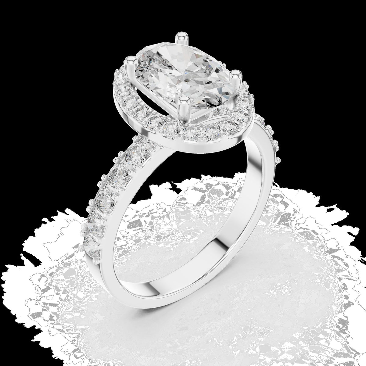 Lab-Grown Diamond Ring LR-0175 in yellow metal