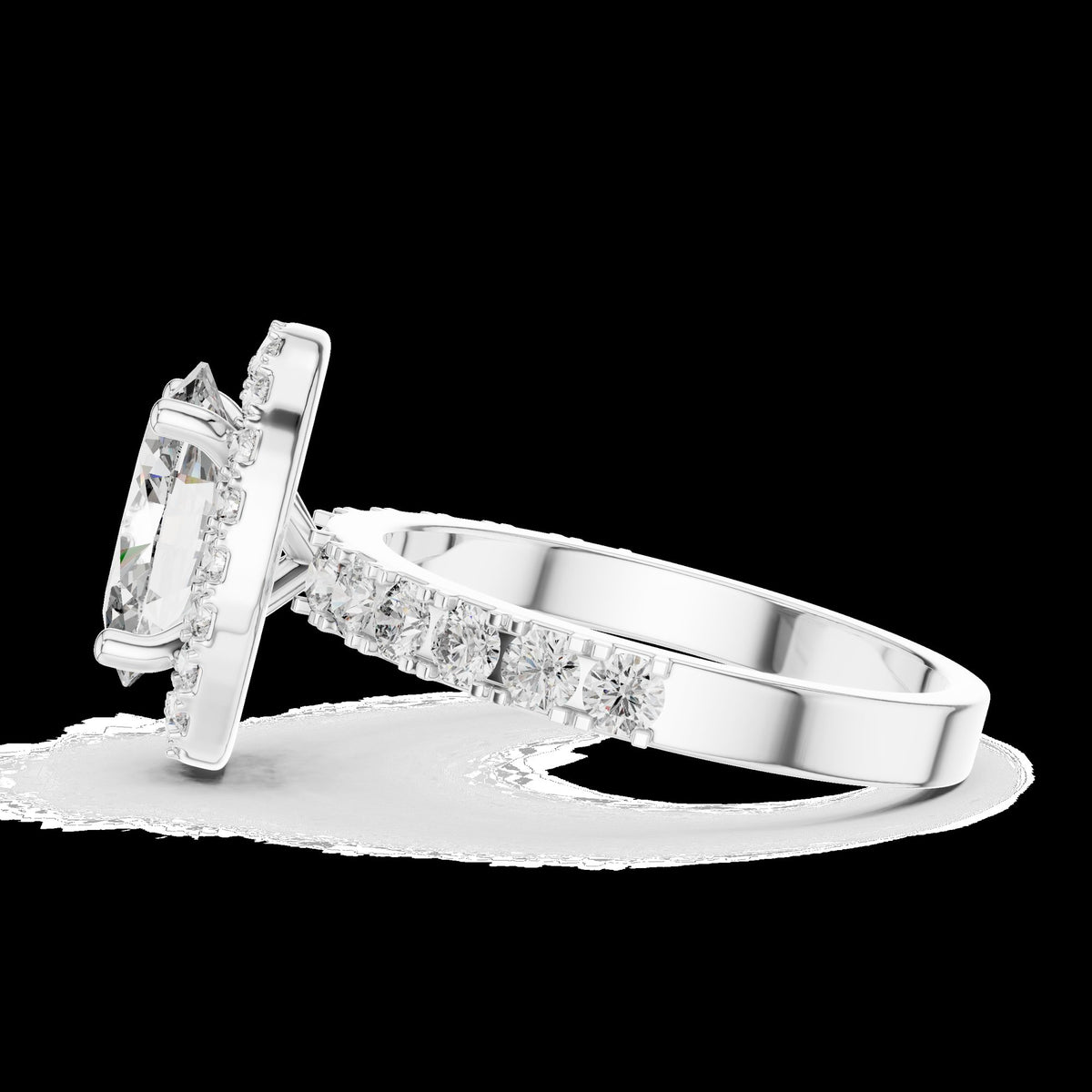 Lab-Grown Diamond Ring LR-0175 in rose metal