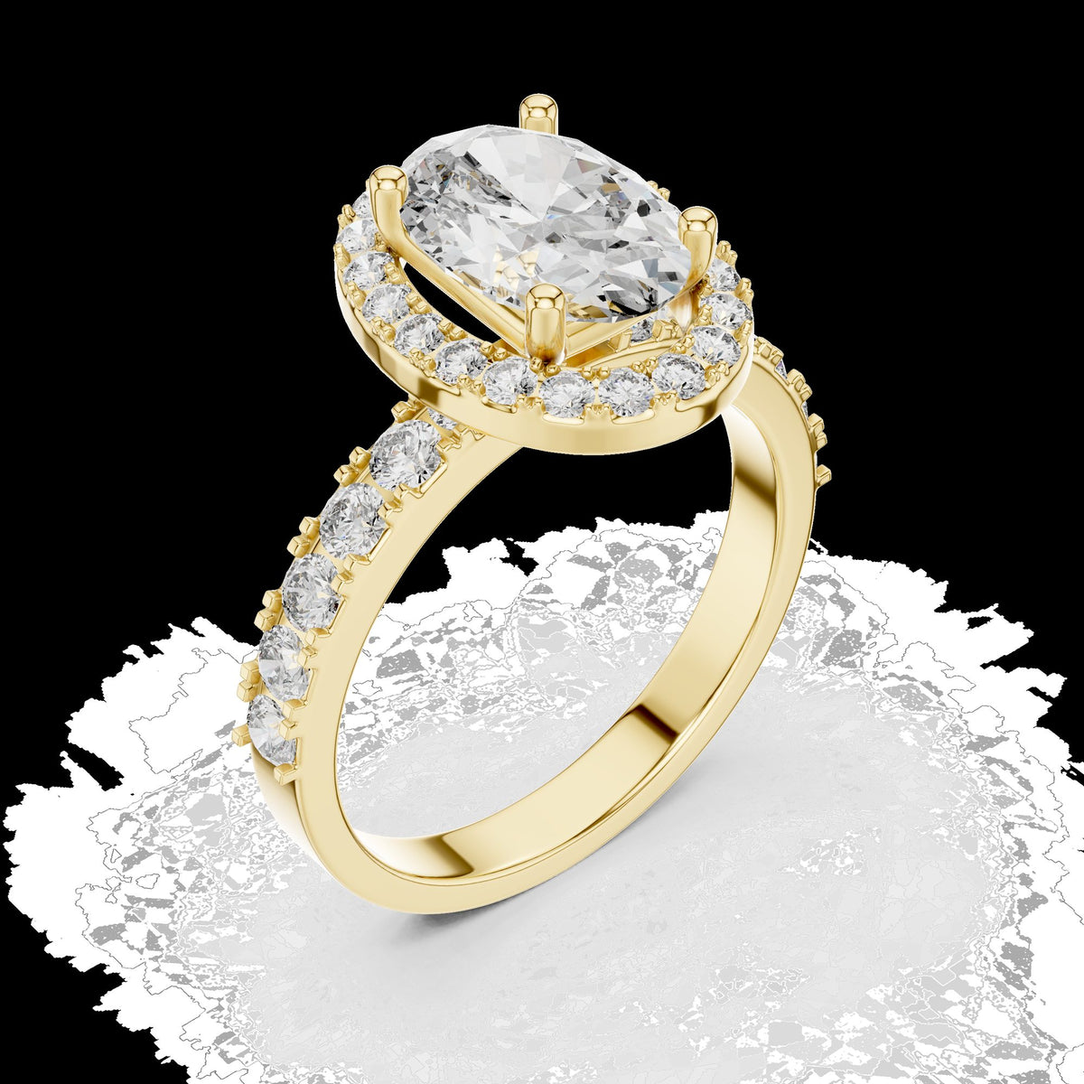 Lab-Grown Diamond Ring LR-0175 in rose metal