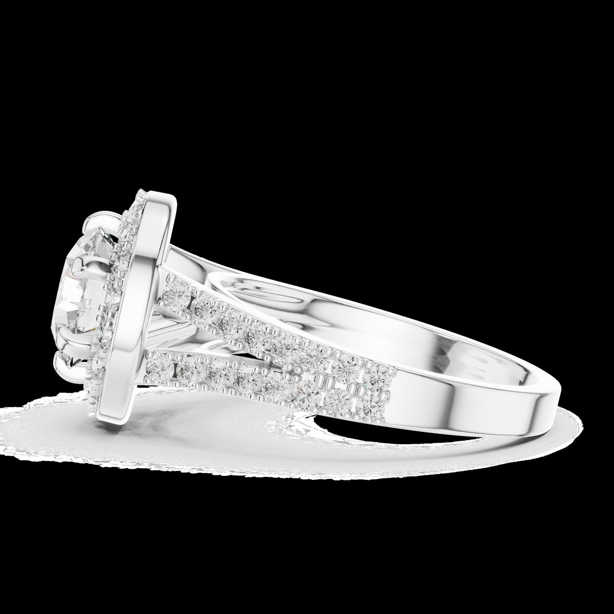 Lab-Grown Diamond Ring LR-0176 in rose metal
