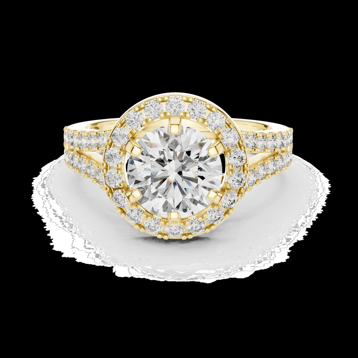 Lab-Grown Diamond Ring LR-0176 in yellow metal
