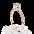 Lab-Grown Diamond Ring LR-0206 in rose metal
