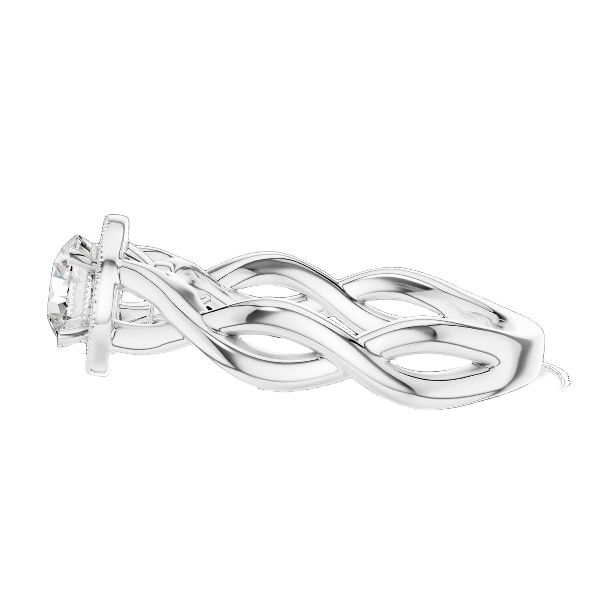 Lab-Grown Diamond Ring LR-0208 in rose metal
